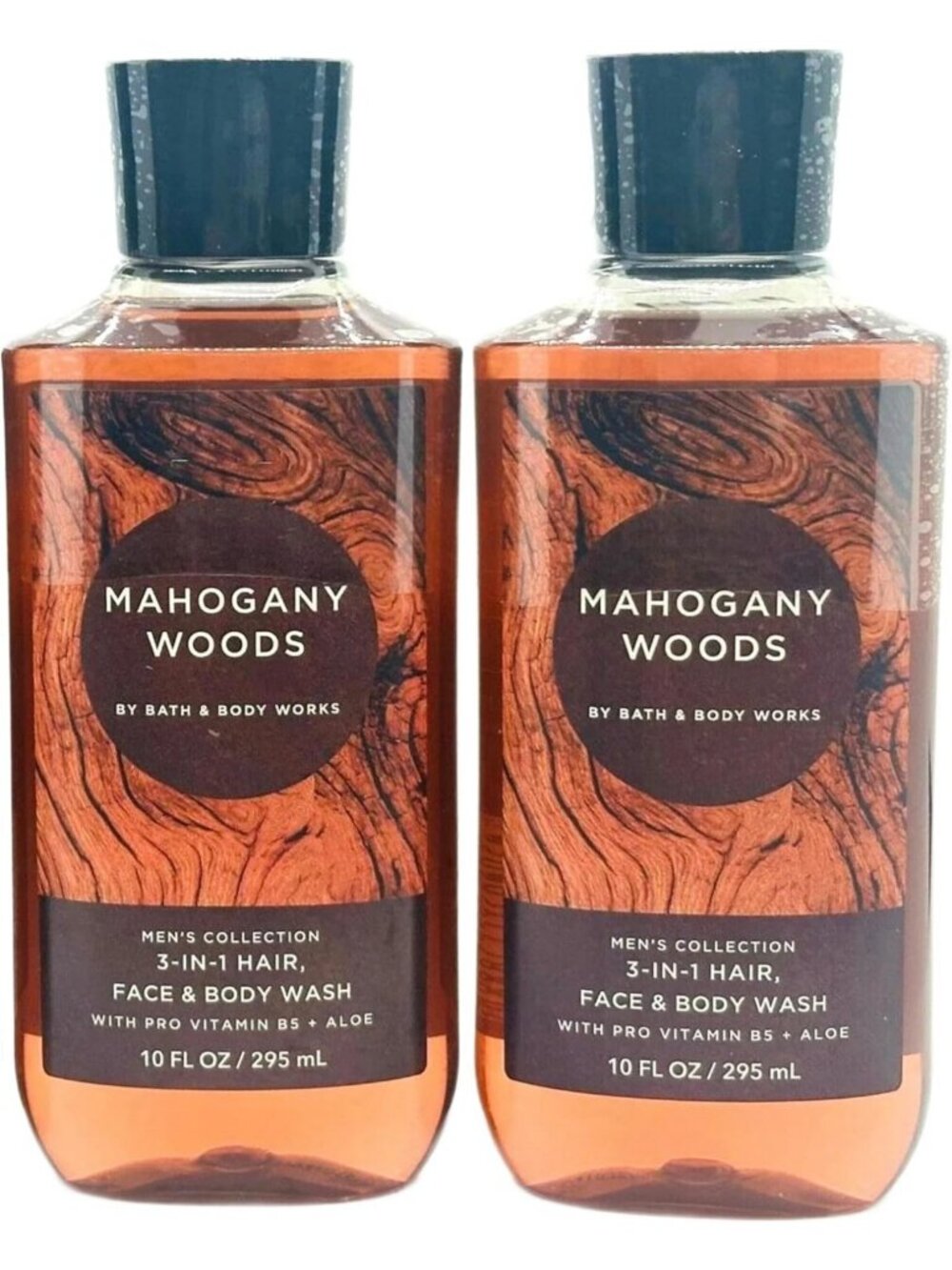 Men's 2-in-1 Hair & Body Wash, Mahogany Woods Scent, Pack of 2, Fresh & Clean